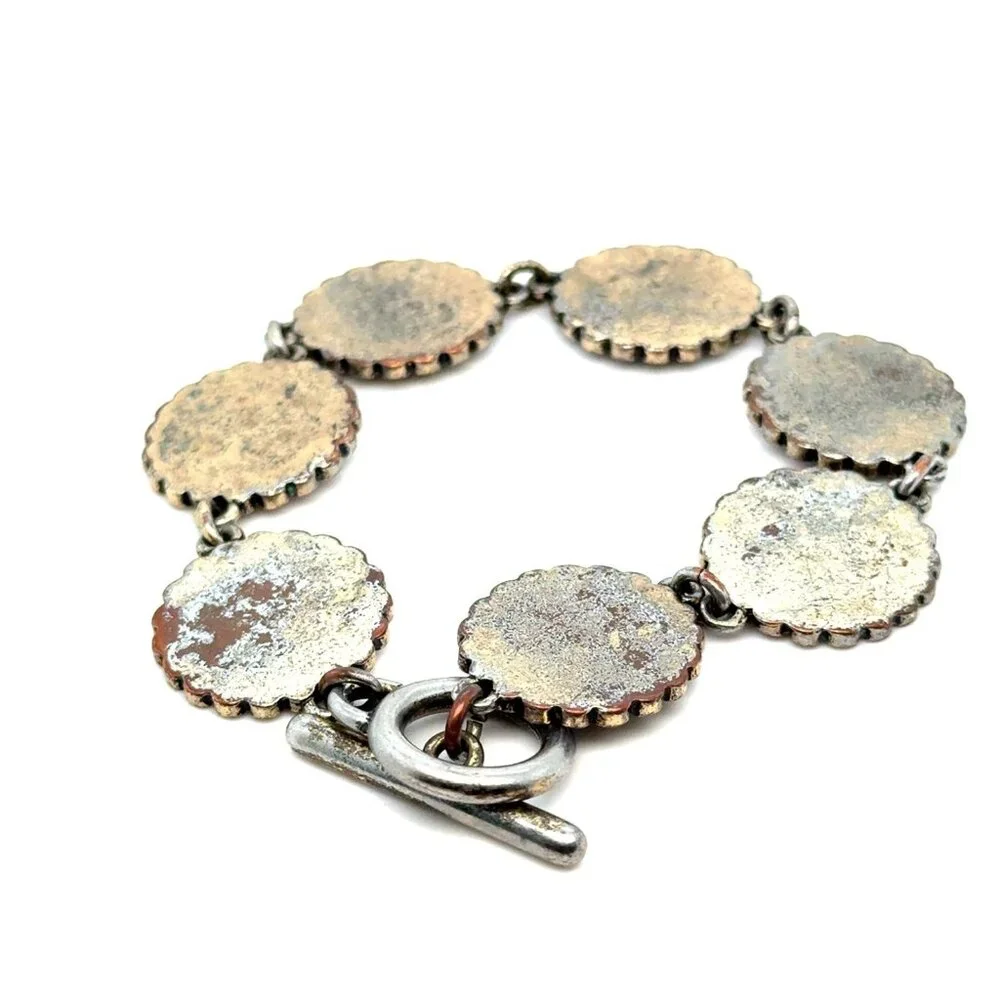 Flower Link Toggle Bracelet‎ (c)